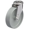 8 Inch Stainless Steel Swivel Caster with Nylon 6 Wheel and Double Ball Bearing