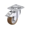 4 Inch Swivel Caster with Blickle Besthane Polyurethane Wheel with Double Ball Bearing and Stop-Fix Brake