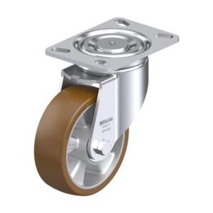 6 Inch Swivel Caster with Blickle Besthane Polyurethane Wheel and Double Ball Bearing