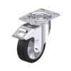 6 Inch Swivel Caster with Blickle EasyRoll Rubber Wheel with Double Ball Bearing and Stop-Fix Brake
