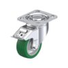 4 Inch Swivel Caster with Polyurethane elastomer Blickle Softhane Wheel and Stop-Fix Brake