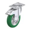 8 Inch Swivel Caster with Polyurethane elastomer Blickle Softhane Wheel with Stop-Fix Brake and Extra Crowned Running Tread