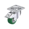 3-1/8 Inch Swivel Caster with Polyurethane elastomer Blickle Softhane Wheel and Stop-Fix Brake