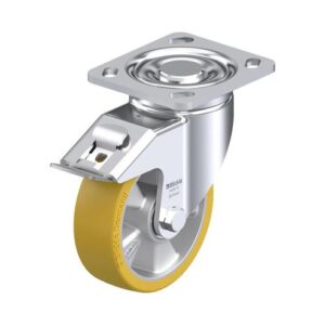 5 Inch Swivel Caster with Polyurethane elastomer Blickle Extrathane Wheel and Stop-Fix Brake