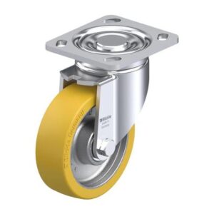 5 Inch Swivel Caster with Blickle Extrathane Wheel and Cast Iron Core