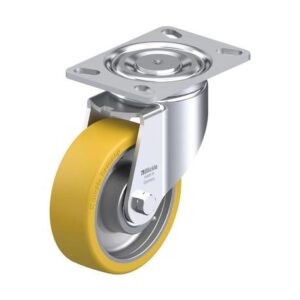 6 Inch Swivel Caster with Blickle Extrathane Wheel and Cast Iron Core