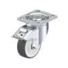 4 Inch Swivel Caster with Blickle Thermoplastic Polyurethane Wheel with Nylon Core and Stop-Fix Brake