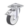5 Inch Swivel Caster with Blickle Thermoplastic Polyurethane Wheel with Nylon Core and Stop-Fix Brake