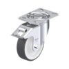 6 Inch Swivel Caster with Blickle Thermoplastic Polyurethane Wheel with Nylon Core and Stop-Fix Brake