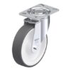 8 Inch Swivel Caster with Blickle Thermoplastic Polyurethane Wheel and Nylon Core