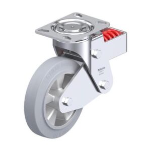 8 Inch Spring-loaded swivel Caster with Blickle EasyRoll Rubber Wheel