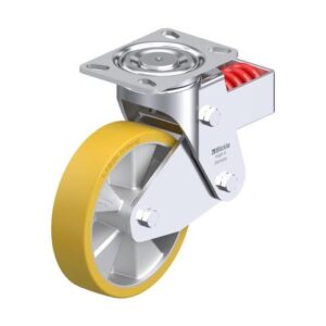 8 Inch Spring-loaded Swivel Caster with Blickle Extrathane Wheel