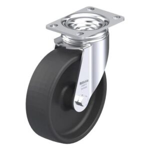 5 Inch Swivel Caster with Heat-Resistant Thermoplastic Wheel and Double Ball Bearing