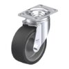 4 Inch Swivel Caster with Heat-Resistant Silicone Rubber Wheel and Double Ball Bearing