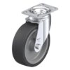5 Inch Swivel Caster with Heat-Resistant Silicone Rubber Wheel and Double Ball Bearing