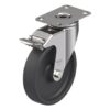 5 Inch Swivel Caster with Heat-Resistant Thermoplastic Wheel and Stop-Fix Brake