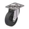4 Inch Swivel Caster with Heat-Resistant Silicone Rubber Wheel and Double Ball Bearing