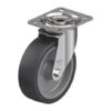 5 Inch Stainless Steel Swivel Caster with Heat-Resistant Silicone Rubber Wheel