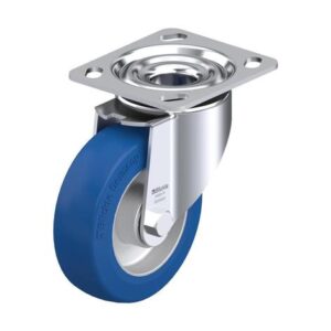5 Inch Swivel Caster with Blickle Besthane Soft Polyurethane Wheel with Aluminum Core