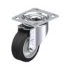 4 Inch Swivel Caster with Blickle EasyRoll Rubber Wheel and Aluminum Core
