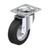 5 Inch Swivel Caster with Blickle EasyRoll Rubber Wheel and Aluminum Core