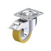4 Inch Swivel Caster with Blickle Extrathane Wheel with Aluminum Core and Stop-Fix Brake