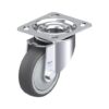 4 Inch Swivel Caster with Blickle Thermoplastic Polyurethane Wheel with Nylon Core and Synthetic Thread Guard
