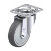 5 Inch Swivel Caster with Blickle Thermoplastic Polyurethane Wheel with Nylon Core and Synthetic Thread Guard