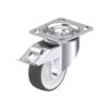 4 Inch Heavy Duty Swivel Caster with Blickle Thermoplastic Polyurethane Wheel and Stop-Fix Brake