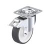 5 Inch Heavy Duty Swivel Caster with Blickle Thermoplastic Polyurethane Wheel and Stop-Fix Brake