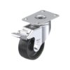 3-1/8 Inch Light Duty Swivel Caster with Nylon 6 Wheel and Stop-Fix Brake