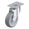4 Inch Light Duty Swivel Caster with Blickle Thermoplastic Rubber Wheel and Polypropylene Core