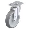 5 Inch Light Duty Swivel Caster with Blickle Thermoplastic Rubber Wheel and Polypropylene Core