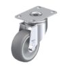 3-1/8 Inch Light Duty Swivel Caster with Blickle Thermoplastic Rubber Wheel and Polypropylene Core