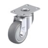 3-1/8 Inch Light Duty Swivel Caster with Blickle Thermoplastic Rubber Wheel and Double Ball Bearing