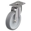 5 Inch Stainless Steel Light Duty Swivel Caster with Blickle Thermoplastic Rubber Wheel
