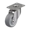 3-1/8 Inch Stainless Steel Light Duty Swivel Caster with Blickle Thermoplastic Rubber Wheel