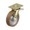 8 Inch Welded Steel Swivel Caster with Blickle Besthane Polyurethane Wheel and Stop-Top Brake