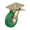6 Inch Welded Steel Swivel Caster with Blickle Softhane Wheel and Stop-Top Brake