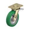 8 Inch Welded Steel Swivel Caster with Blickle Softhane Wheel and Stop-Top Brake