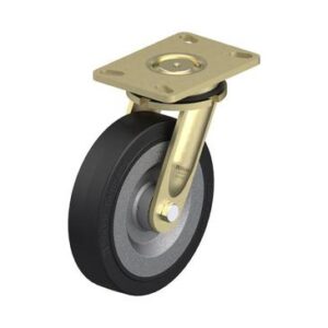8 Inch Welded Steel Swivel Caster with Blickle EasyRoll Rubber Wheel