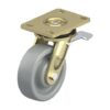 6 Inch Welded Steel Swivel Caster with Nylon 6 Wheel and Stop-Top Brake