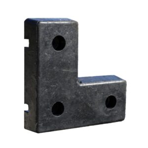 L-Shaped Dock Bumper – Molded – Reinforced Prime Rubber – 18 In. L x 4 In. W x 18 In. H