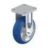 6 Inch Industrial Rigid Caster with Blickle Besthane Soft Polyurethane Wheel