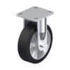 6-5/16 Inch Industrial Rigid Caster with Blickle EasyRoll Rubber Wheel