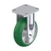 6 Inch Industrial Rigid Caster with Blickle Besthane 75 Shore A Polyurethane Wheel with Extra Crowned Running Tread