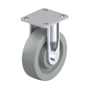 6-5/16 Inch Industrial Rigid Caster with Blickle Heavy Duty Nylon Wheel