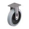 8 Inch Stainless Steel Rigid Caster with Blickle EasyRoll Rubber Wheel