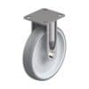8 Inch Stainless Steel Rigid Caster with Blickle Thermoplastic Rubber Wheel