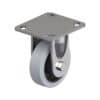 4 Inch Stainless Steel Rigid Caster with Blickle EasyRoll Rubber Wheel